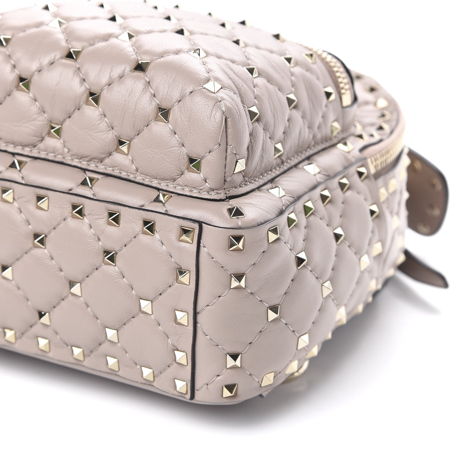 Valentino Garavani Nappa Quilted Mini Rockstud Spike Backpack Poudre 8 of 9