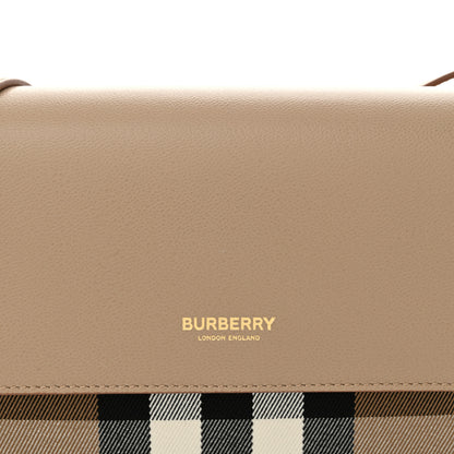 Burberry Grained Calfskin House Check Tartan Mix New Hampshire Chestnut Beige 8 of 10