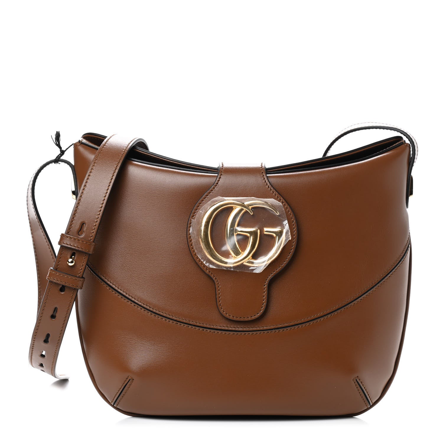 Gucci Boarded Plutone Calfskin Medium Arli Shoulder Bag Nocciola 1 of 9