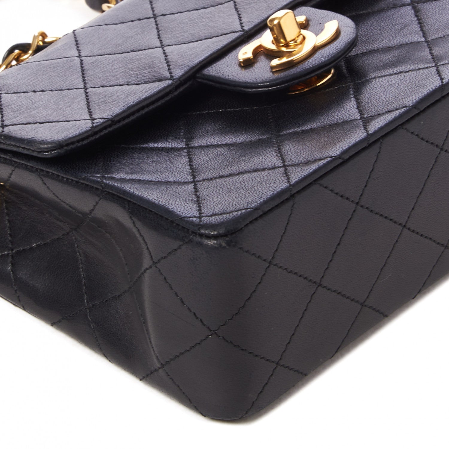 Chanel Lambskin Quilted Mini Square Flap Black 6 of 10