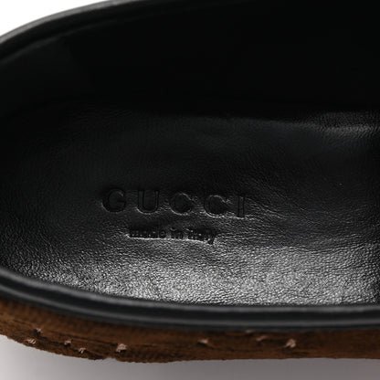 Gucci Velvet GG Monogram Horsebit Womens Jordaan Loafers 36 Brown Black 8 of 11