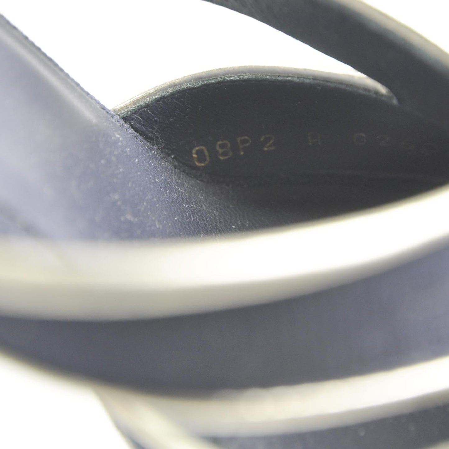 Linen CC Heels 36 Navy Gold