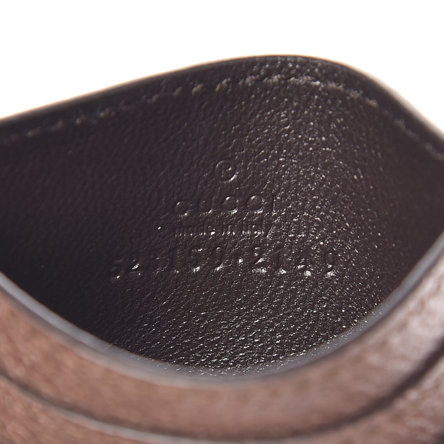 GG Supreme Monogram Ophidia Card Holder Brown