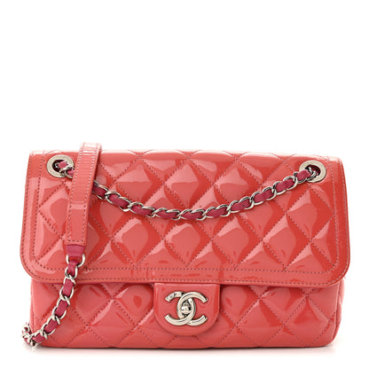 Chanel Patent Quilted Large Coco Shine Flap Pink 1 of 14