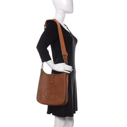 Hermes Taurillon Clemence Evelyne III PM Gold 2 of 11