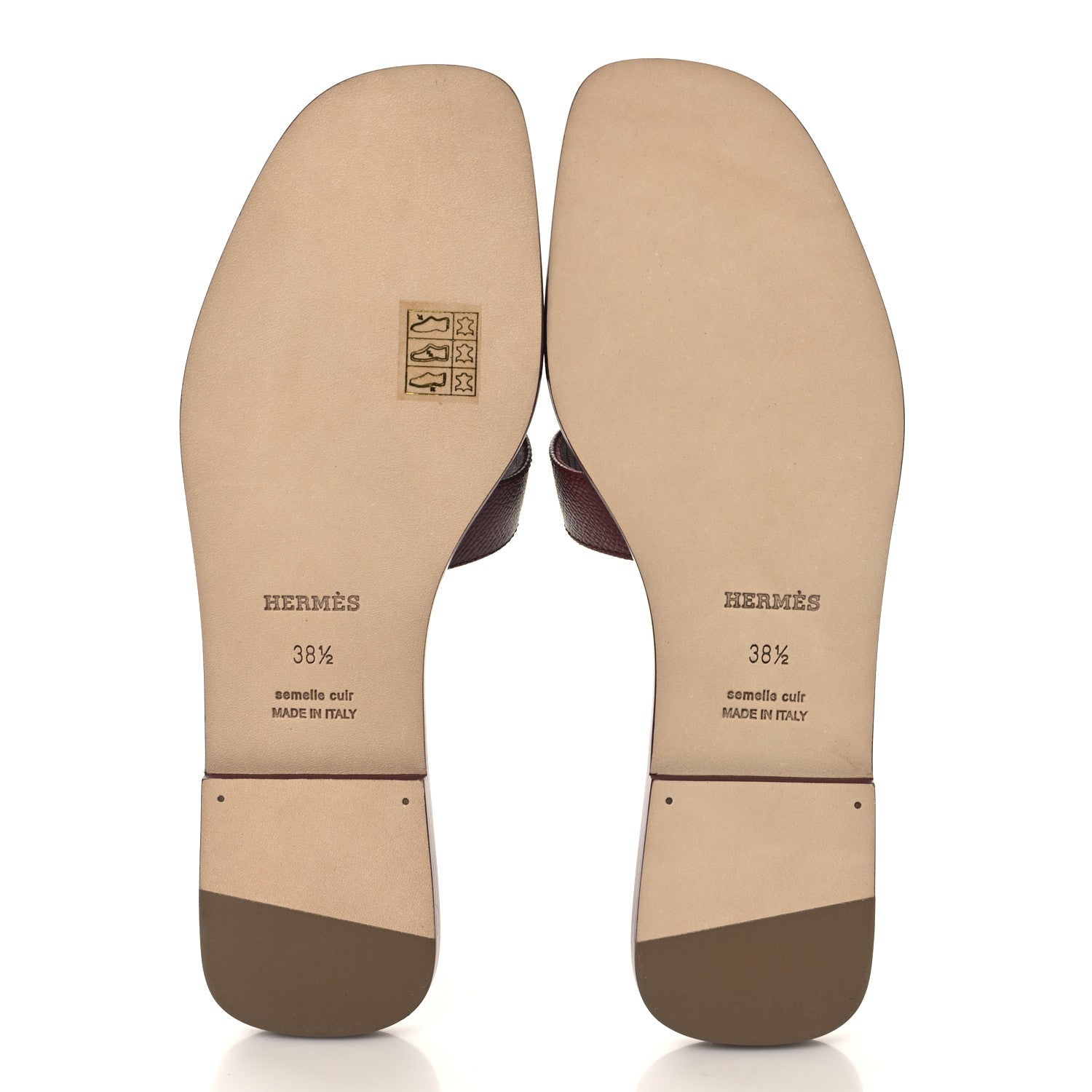 Hermes Epsom Oran Sandals 38.5 Rouge H 6 of 10