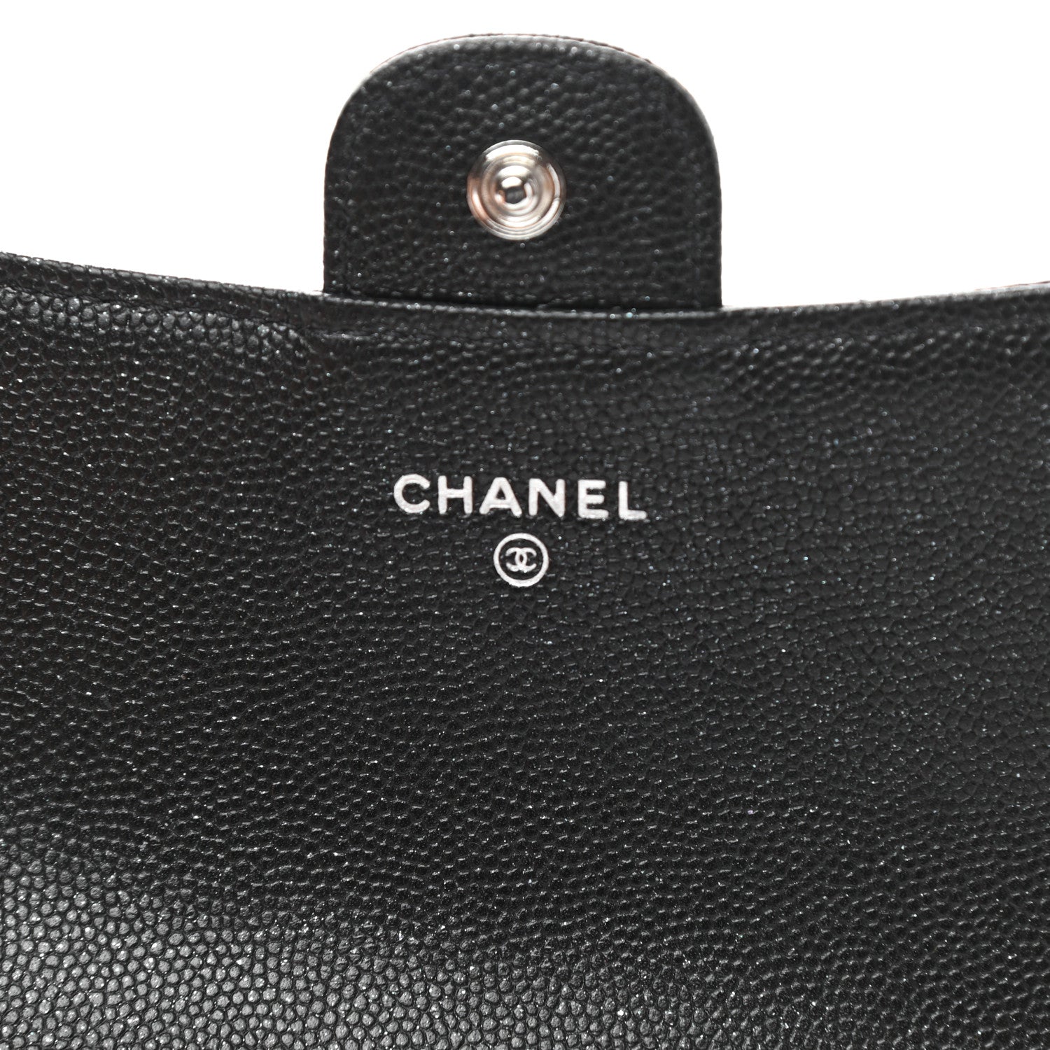 Chanel Iridescent Caviar Quilted Medium Flap Wallet Black 6 of 9