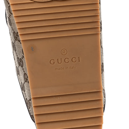 Gucci GG Monogram Lavaredo Eco Fabric Mens Slide Sandals With Straps 8 Beige Ebony Light Brown 6 of 8