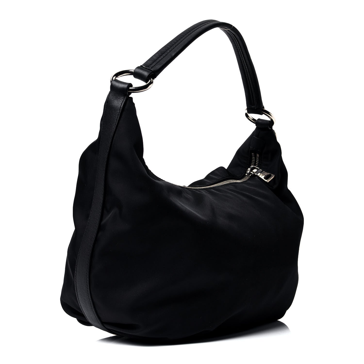 Prada Tessuto Nylon Sacca Shoulder Bag Black 2 of 4