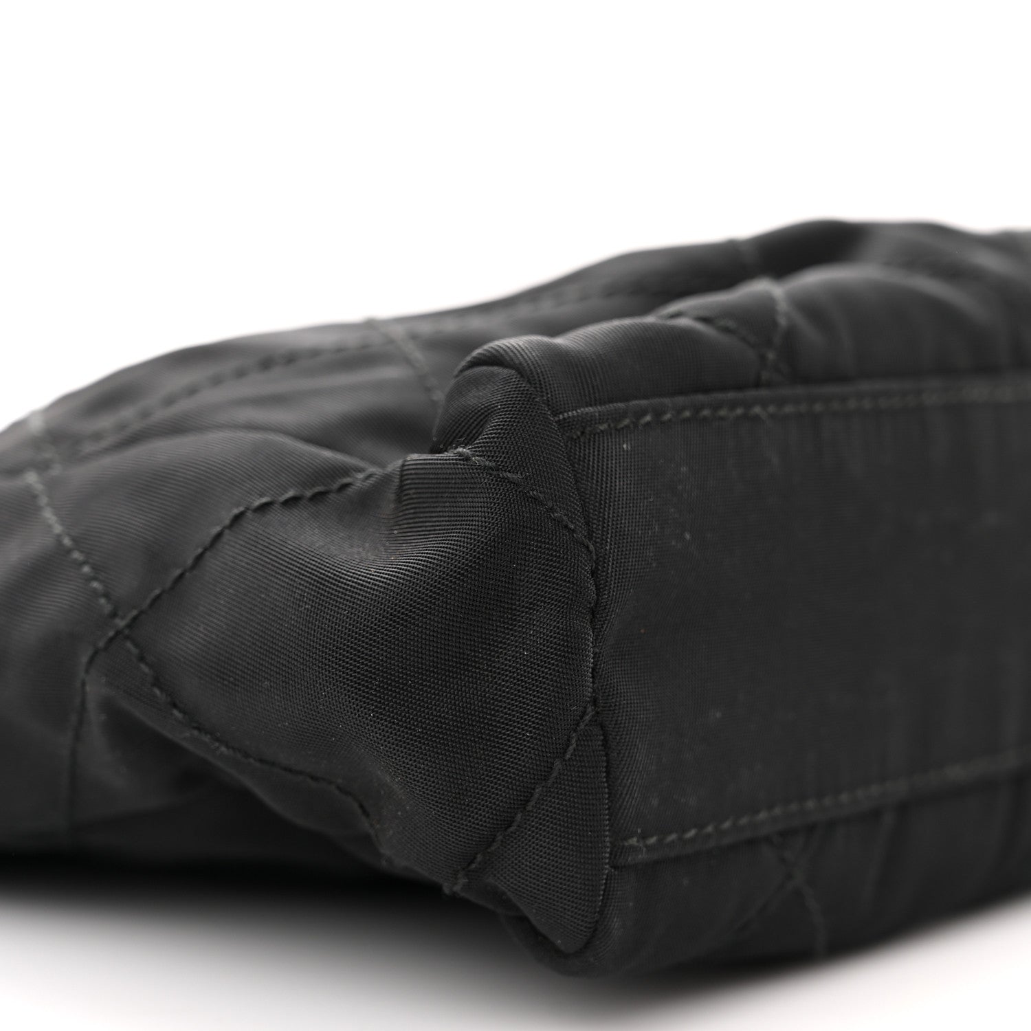 Prada Nylon Tessuto Quilted Shoulder Bag Black 8 of 10
