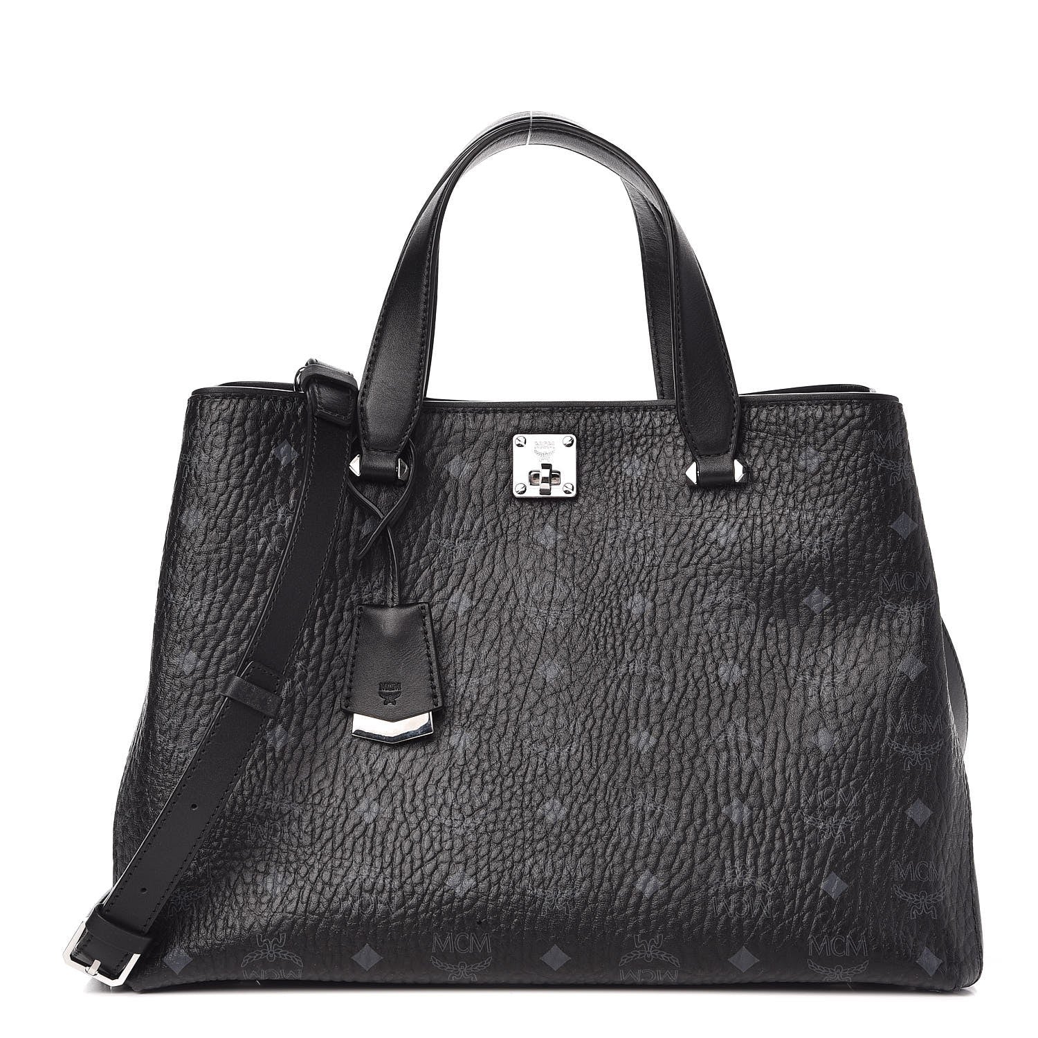 MCM Visetos Large Essential Tote Black 1 of 9
