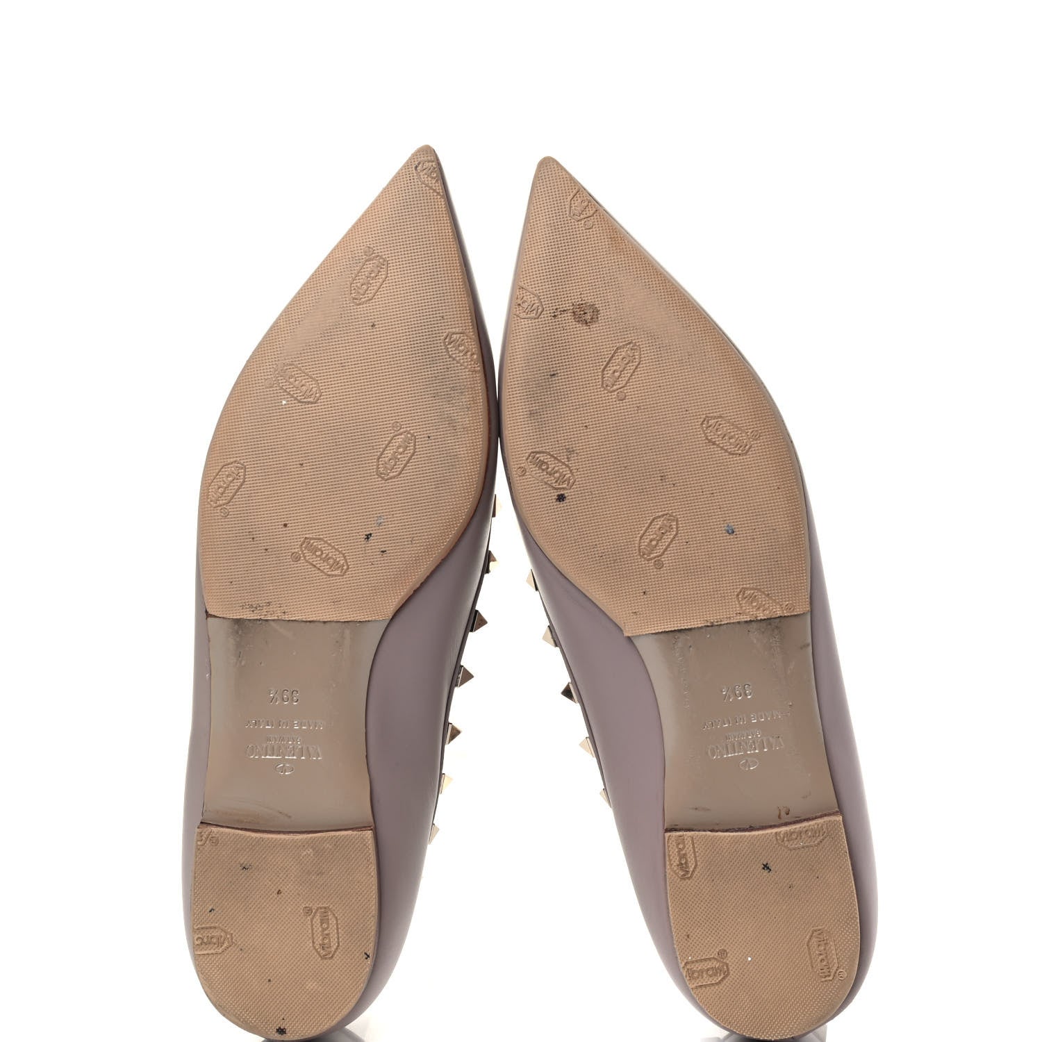 Valentino Garavani Nappa Rockstud Ballerina Flats 39.5 Poudre 7 of 22