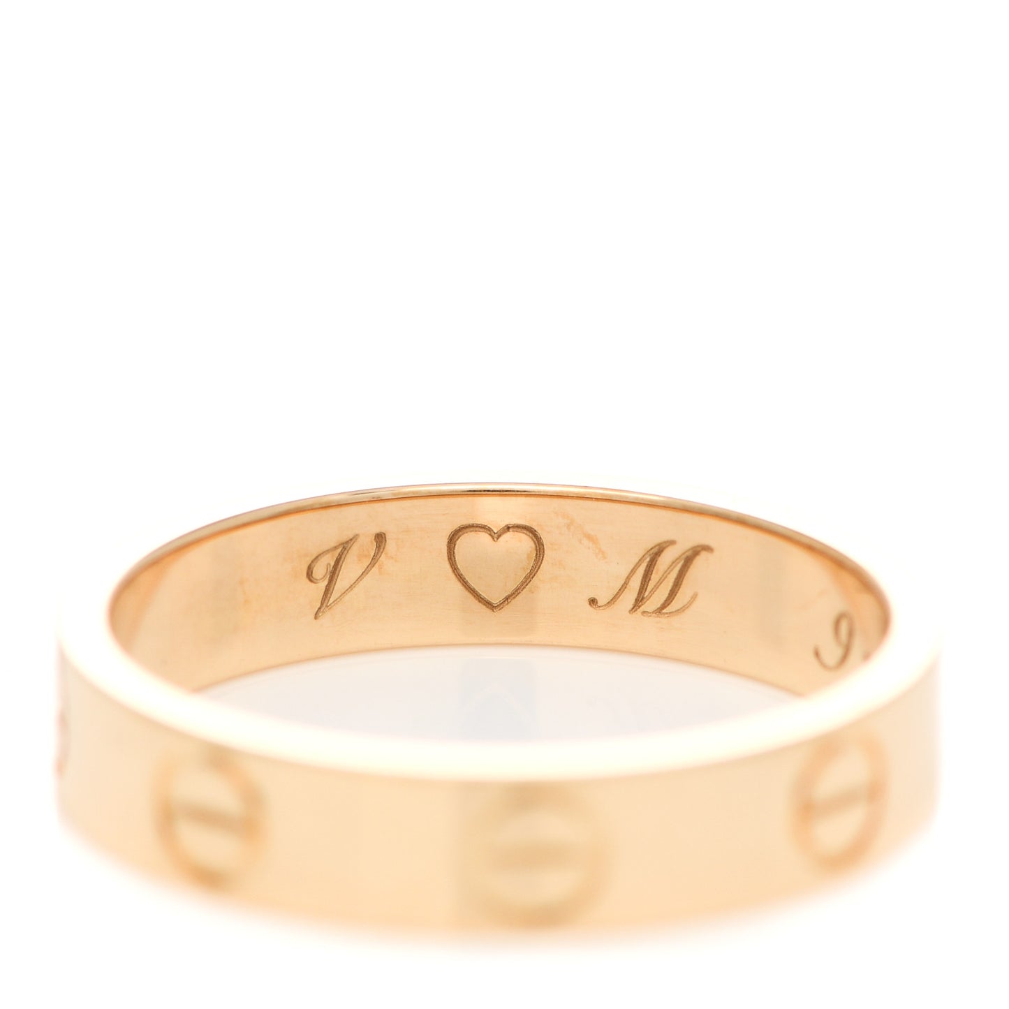 18K Yellow Gold 3.5mm LOVE Wedding Band Ring 50 5.25