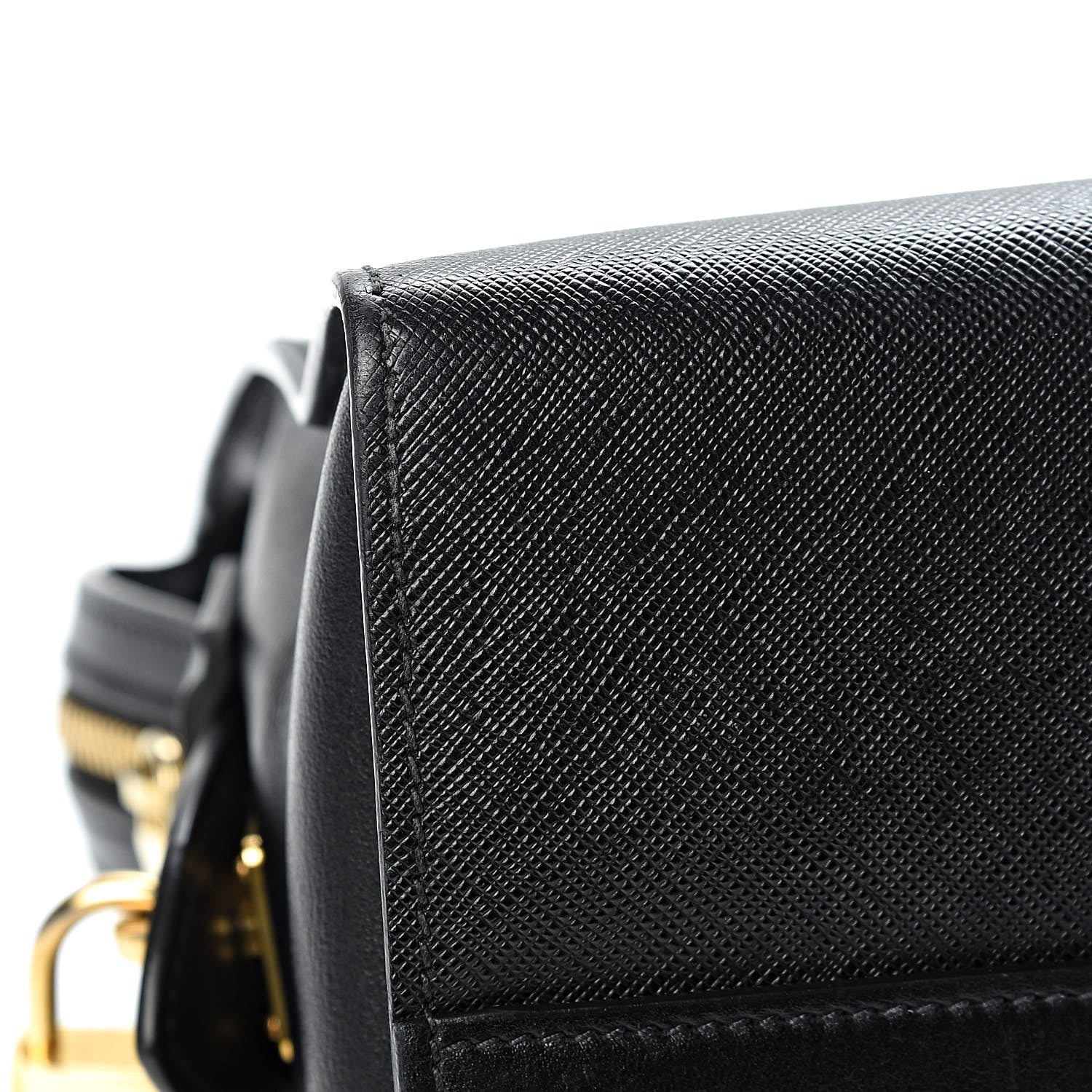 Prada Saffiano City Calfskin Medium Esplanade Tote Black 13 of 18