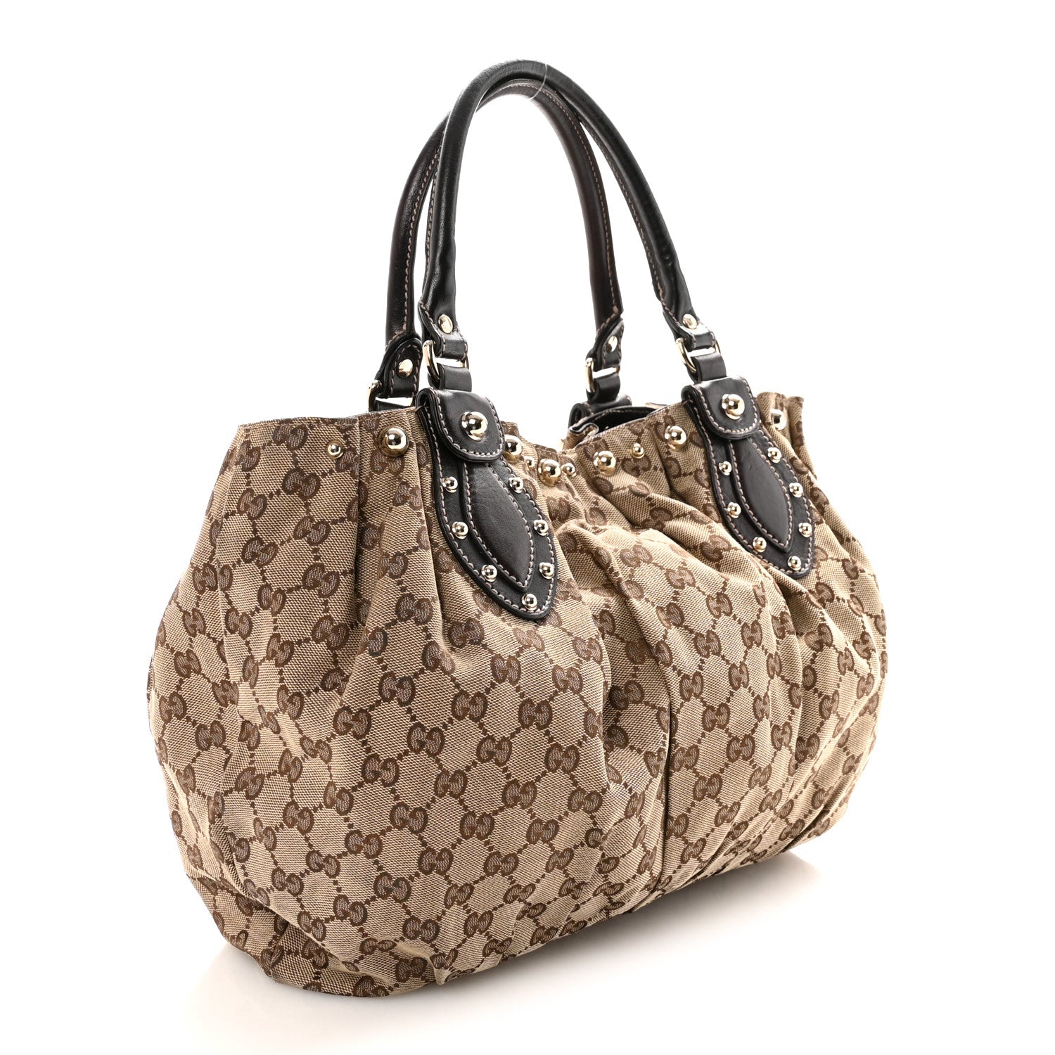 Gucci Monogram Studded Pelham Tote Dark Brown 3 of 10