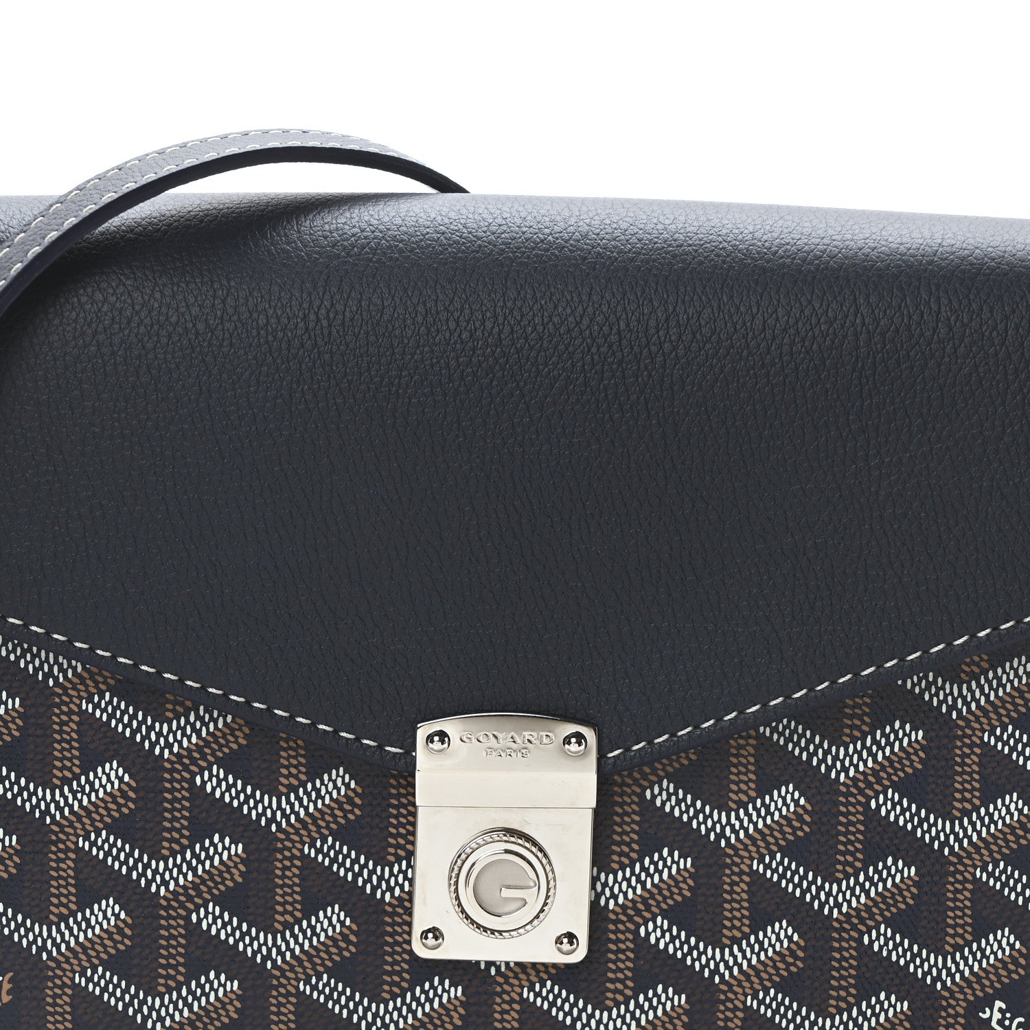 Goyard Goyardine Calfskin Chypre Wallet Pouch Navy 7 of 9