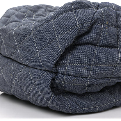 Chanel Denim Quilted Large Stretch Spirit Cabas Blue 7 of 8