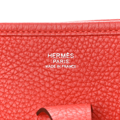 Hermes Taurillon Clemence Evelyne III PM Rouge Pivoine 6 of 13