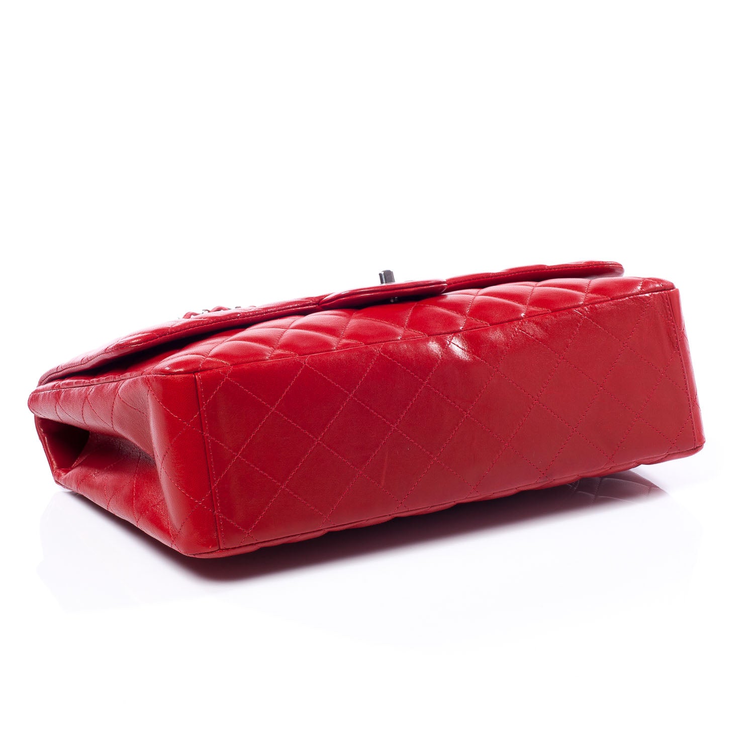 Chanel Lambskin Maxi Single Flap Red 5 of 10