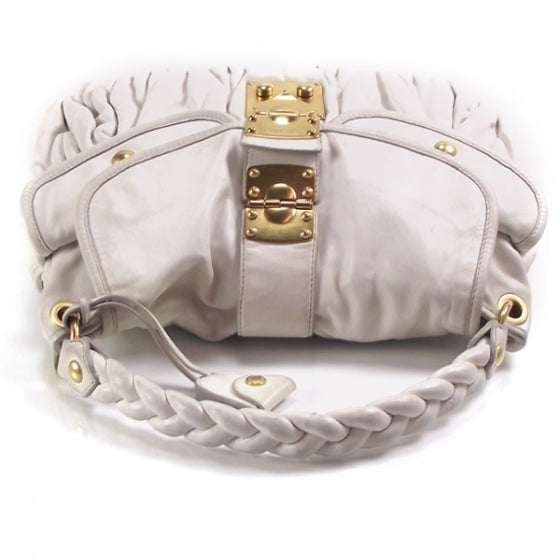 Miu Miu Leather Matelasse Coffer White 6 of 16