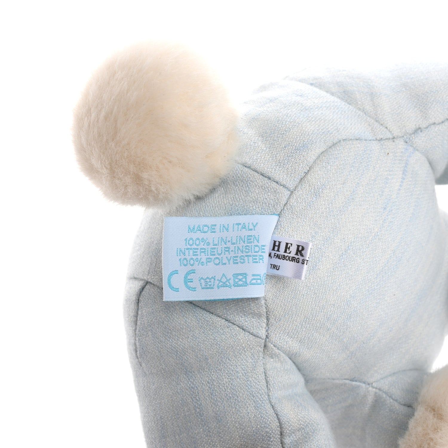 Hermes Linen Baby Hermy Plush Toy Bleu Glacier 6 of 7