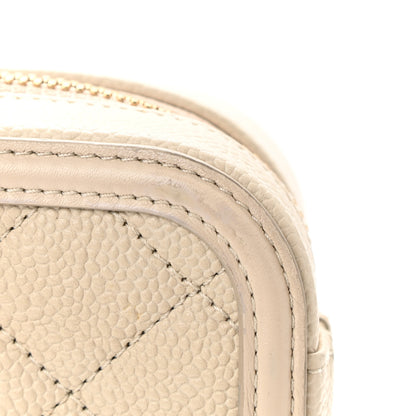Chanel Caviar Quilted Medium CC Filigree Vanity Case Light Beige 13 of 14