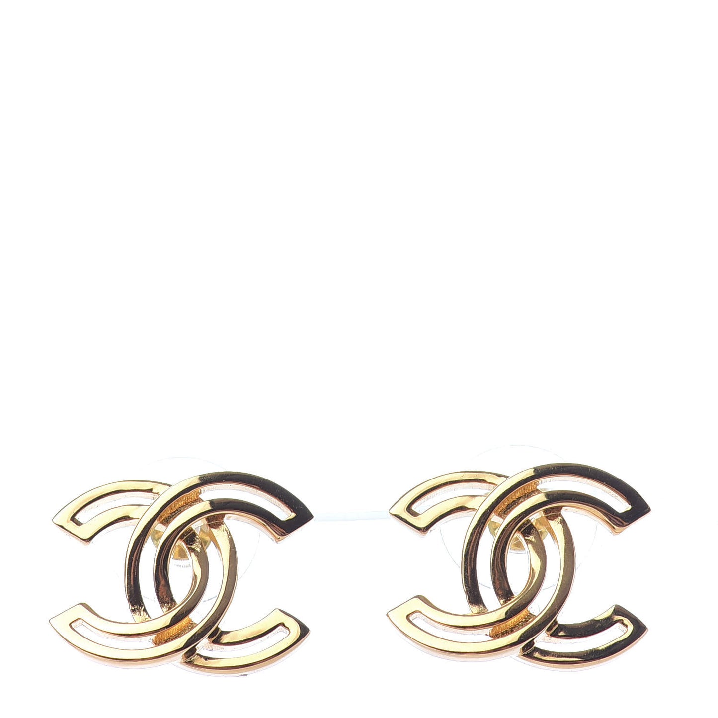 Metal Obazine CC Earrings Gold