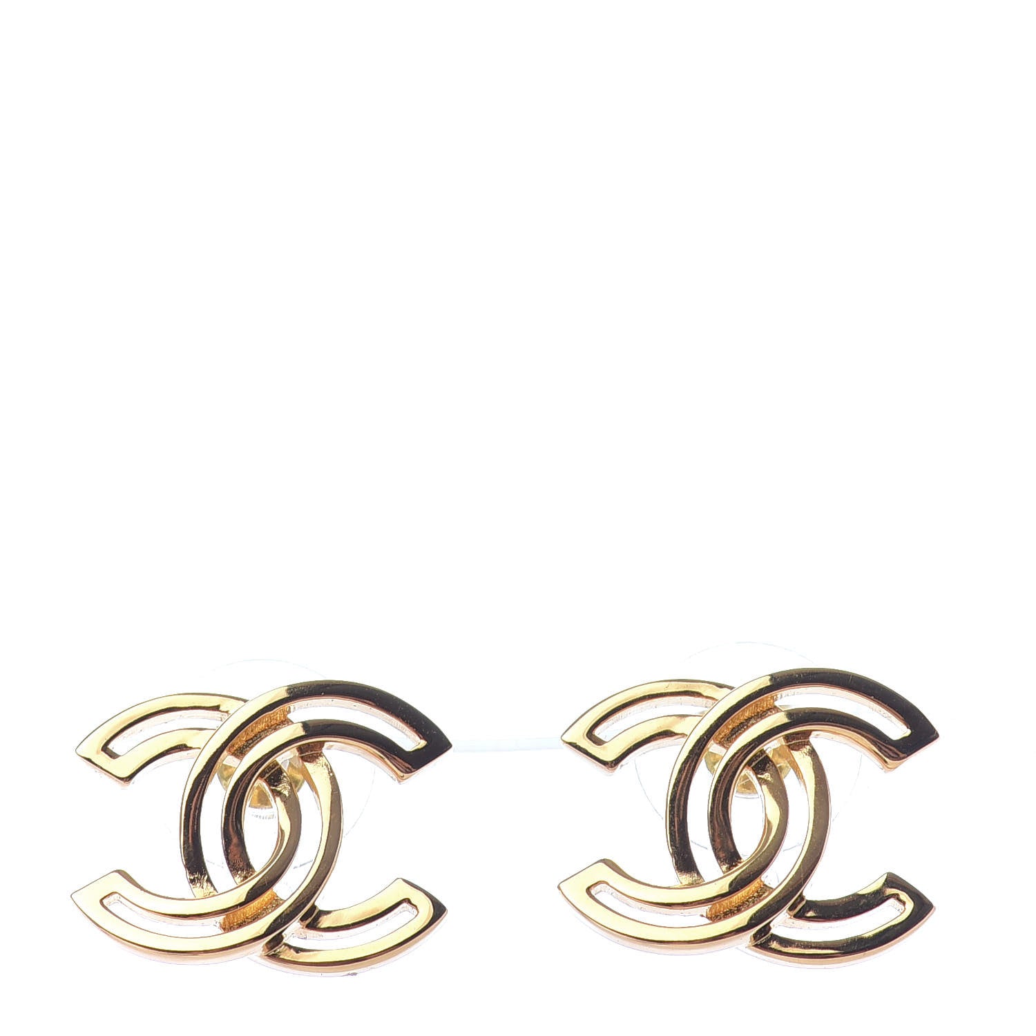 Chanel Metal Obazine CC Earrings Gold 1 of 4