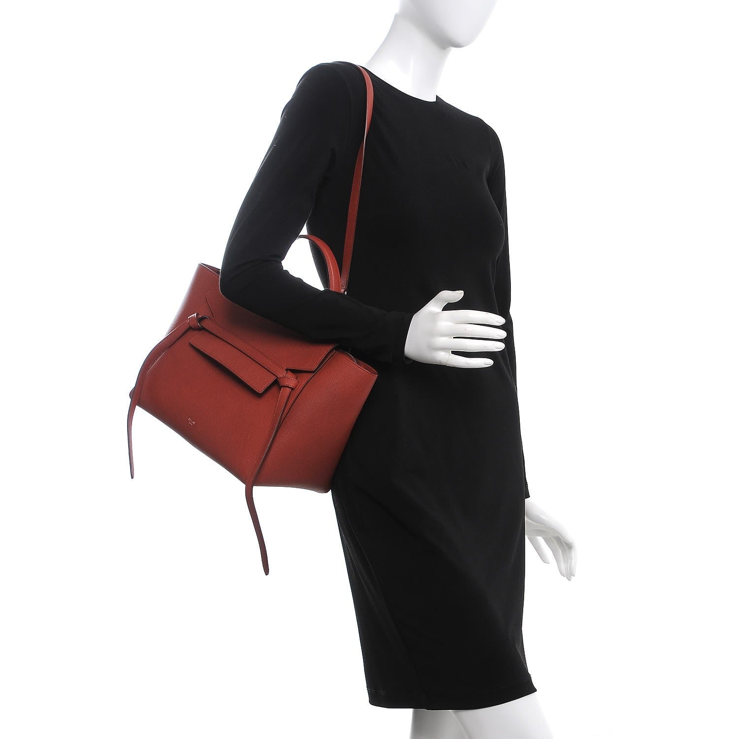 Celine Grained Calfskin Mini Belt Bag Rust 2 of 9