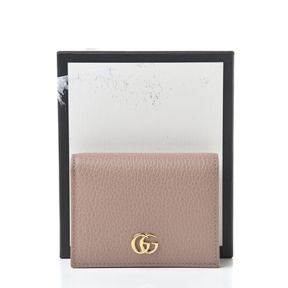 Gucci Pebbled Calfskin GG Marmont Card Case Porcelain Rose 8 of 8