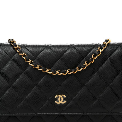 Chanel Caviar Quilted Wallet on Chain WOC Black 9 of 13