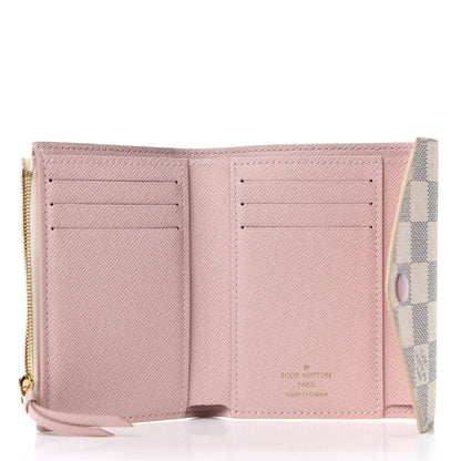 Louis Vuitton Damier Azur Victorine Wallet Rose Ballerine 5 of 8