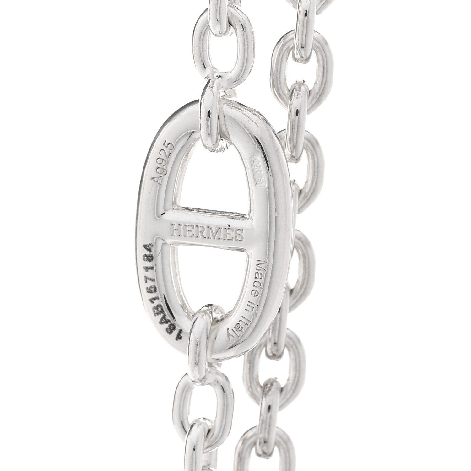 Hermes Sterling Silver Farandole Necklace 160 5 of 5