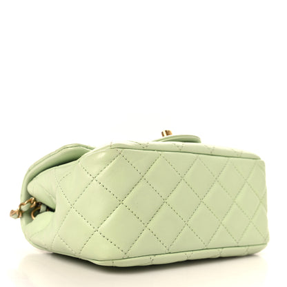 Chanel Lambskin Quilted Mini Pearl Crush Flap Light Green 4 of 10