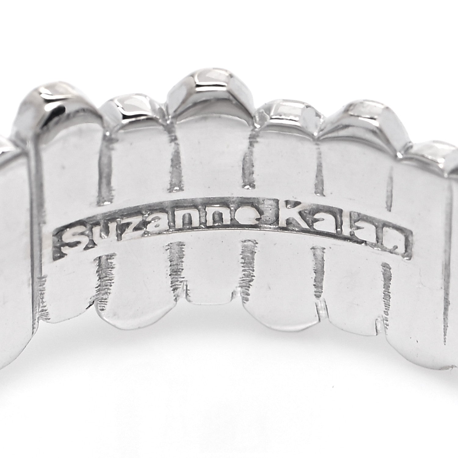 Suzanne Kalan 18K White Gold Diamond Fireworks Ring 56 7.5 7 of 10
