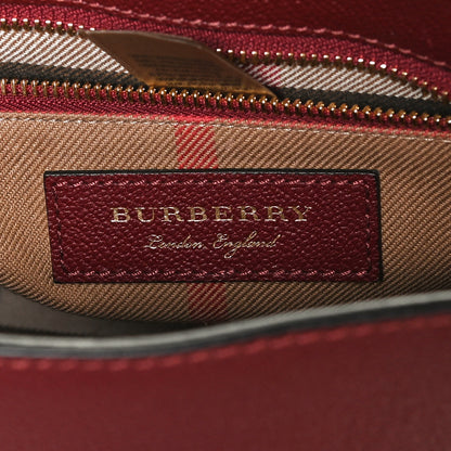 Burberry Soft Grain Calfskin Small Buckle Tote Antique Red 6 of 14
