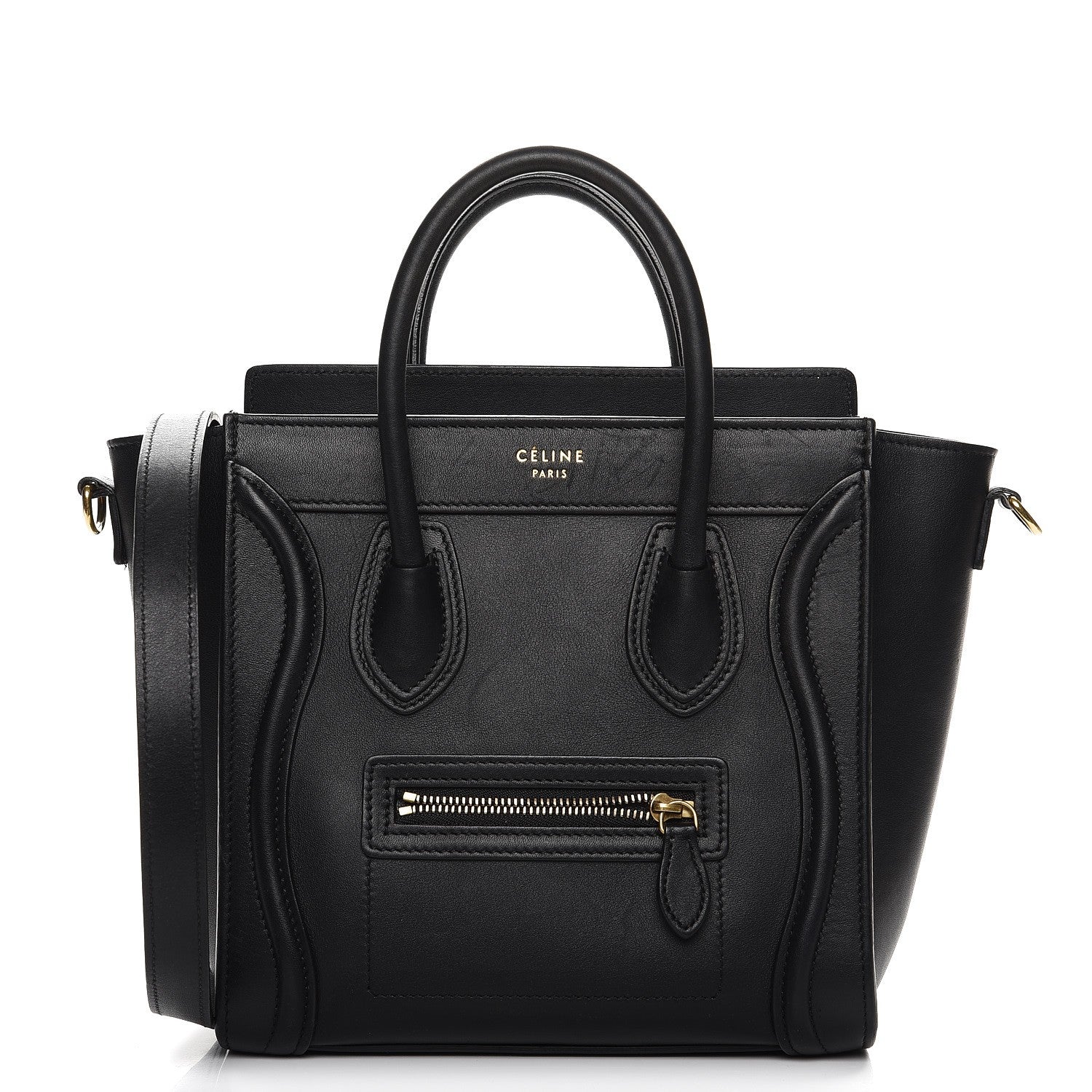 Celine Smooth Calfskin Nano Luggage Black 1 of 13