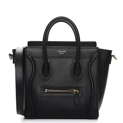 Celine Smooth Calfskin Nano Luggage Black 1 of 13