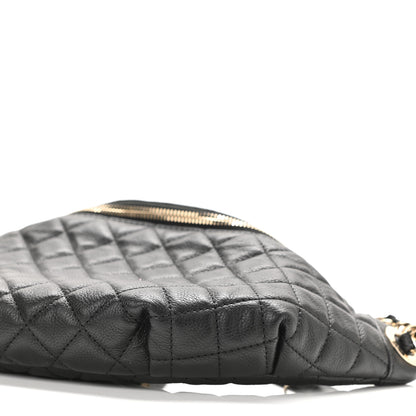 Chanel Calfskin Quilted Banane Waist Bag Fanny Pack Black 10 of 11