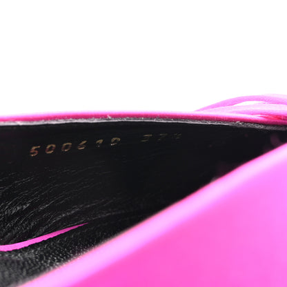Balenciaga Satin Pointed Toe Knife Slingback 40mm Mules 37.5 Rose Fuchsia 9 of 9