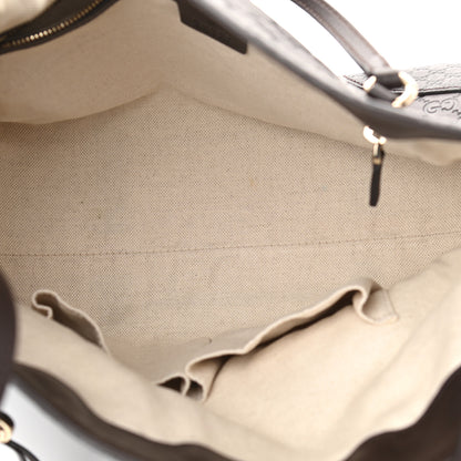 Gucci Guccissima Medium Bree Foldover Tote Chocolate 5 of 10