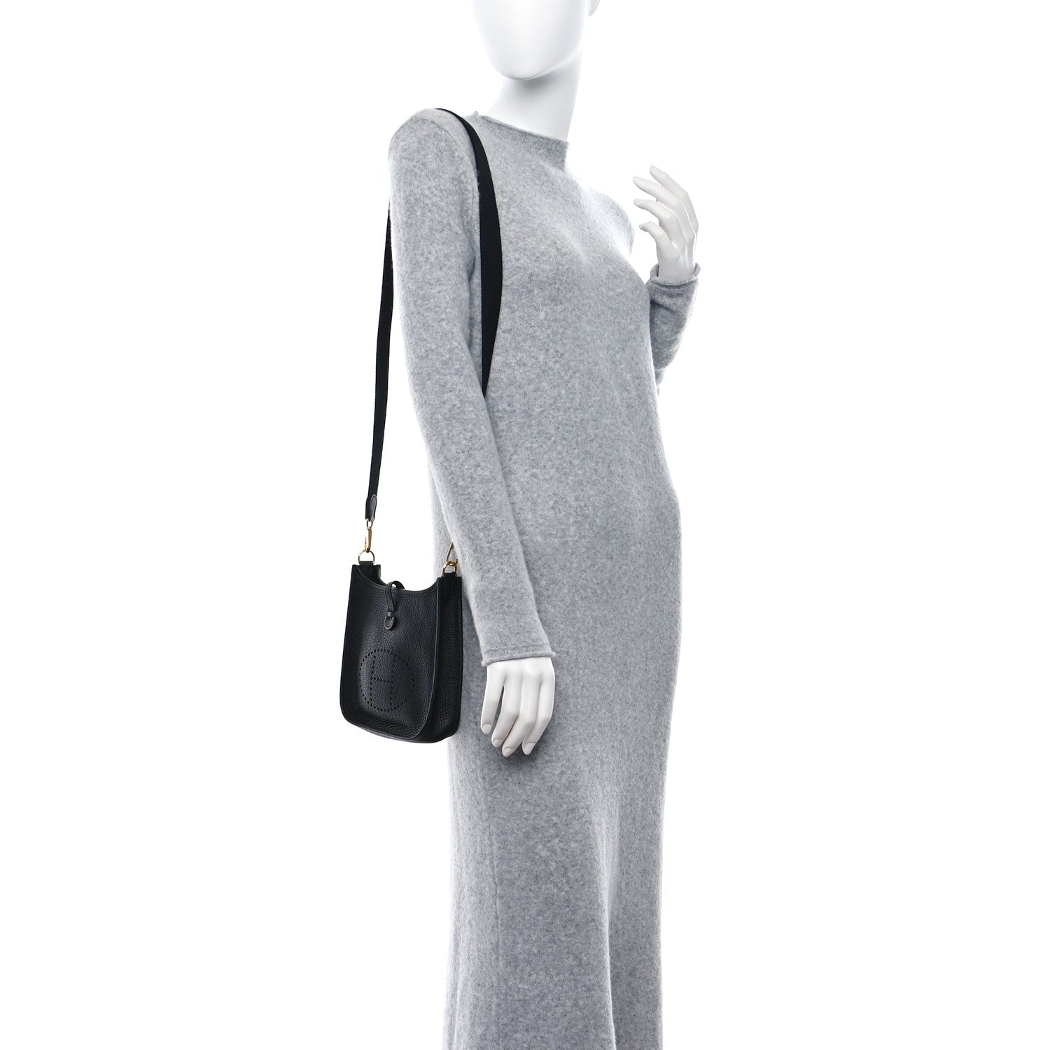 Hermes Taurillon Clemence Evelyne TPM Black 2 of 9