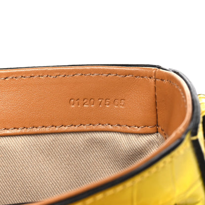 Chloe Calfskin Crocodile Embossed Mini C Double Carry Joyful Yellow Tricolor 7 of 9