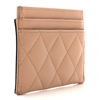 Chanel Caviar Quilted Filigree Card Holder Beige Black 3 of 13