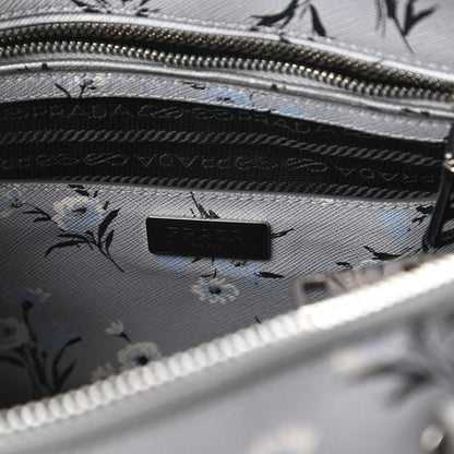 Prada Saffiano Soft Bouquet Medium Promenade Tote Acciaio 8 of 10