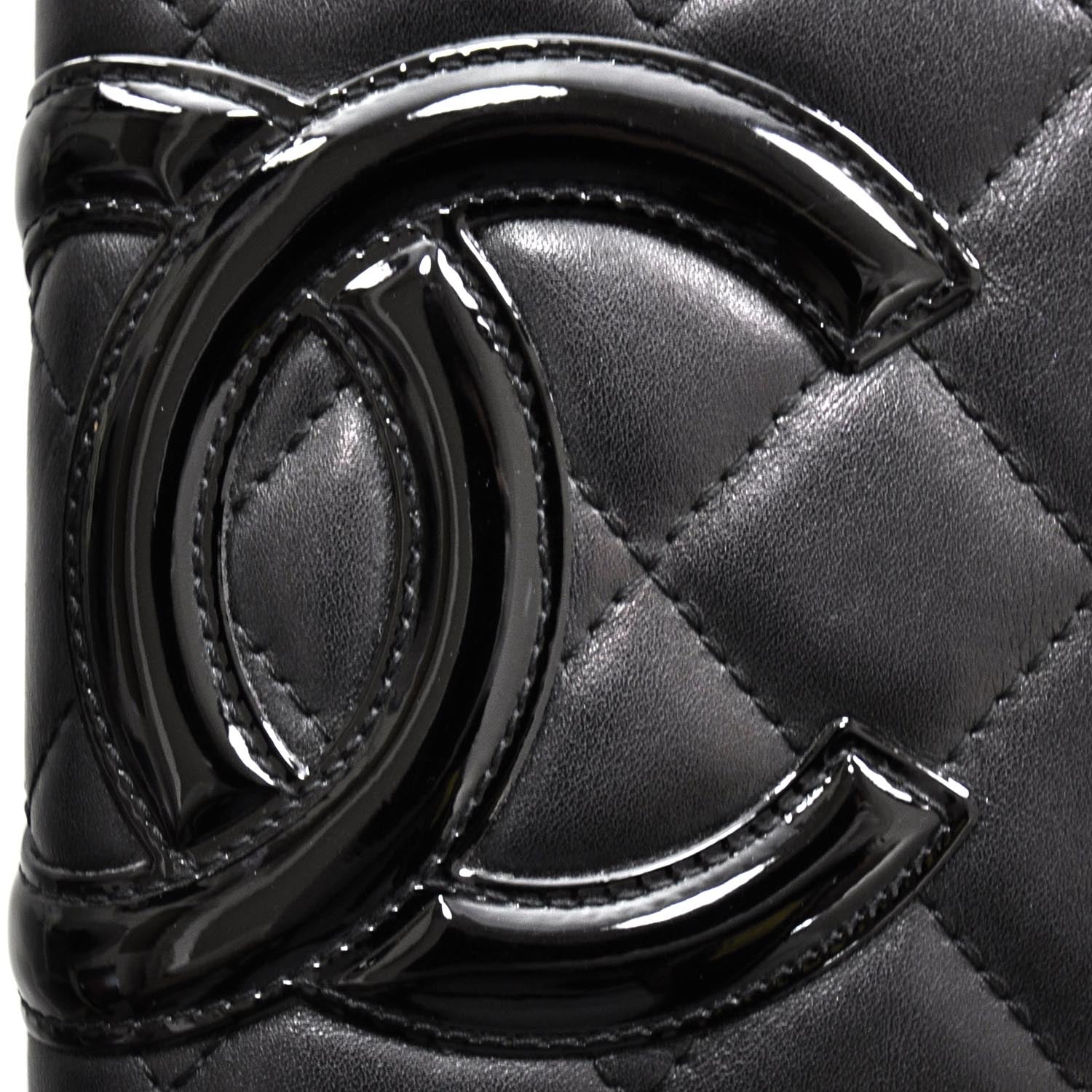 Chanel Calfskin Quilted Cambon Quilted Yen Wallet Black 9 of 9