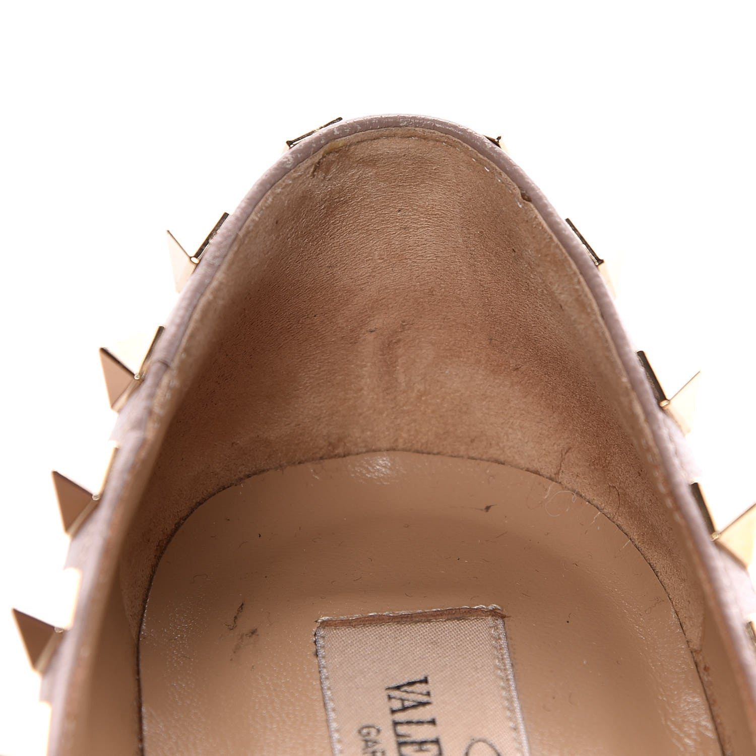 Valentino Garavani Patent Rockstud Ballerina Flats 37.5 Poudre 10 of 17