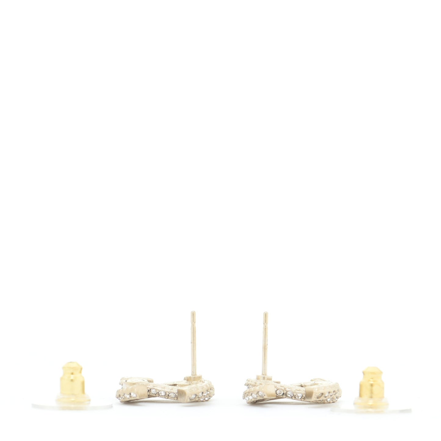 Crystal Timeless CC Earrings Light Gold