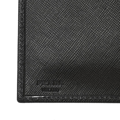Prada Saffiano Money Clip Bi-Fold Wallet Black 6 of 10