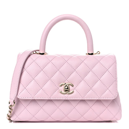 Chanel Caviar Quilted Mini Coco Handle Flap Light Pink 1 of 9